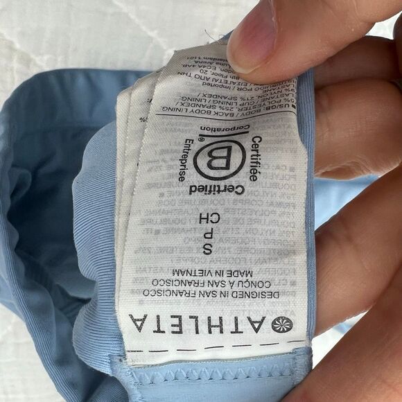 Athleta Women's High Support Sports Bra Blue Size small Adjustable Straps - Picture 8 of 9